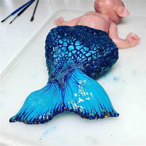 Custom Awake Full Body Silicone Mermaid Baby 10 Blue Etsy