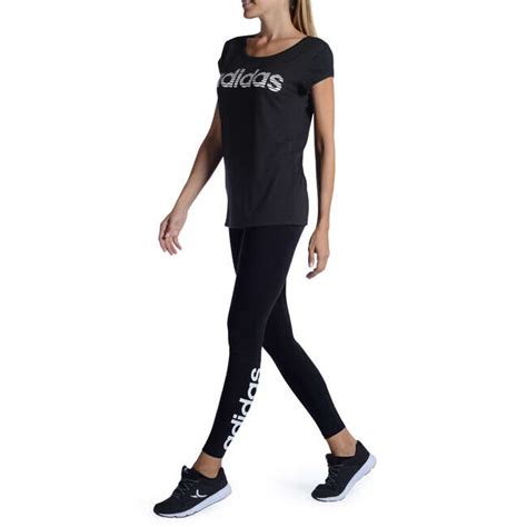 Adidas 500 Womens Slim Fit Gym Stretching Leggings Black