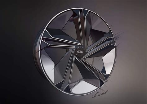 Audi E Tron Gt Concept Wheel Sketch By Tünde Daniel Chevy Wheels Audi
