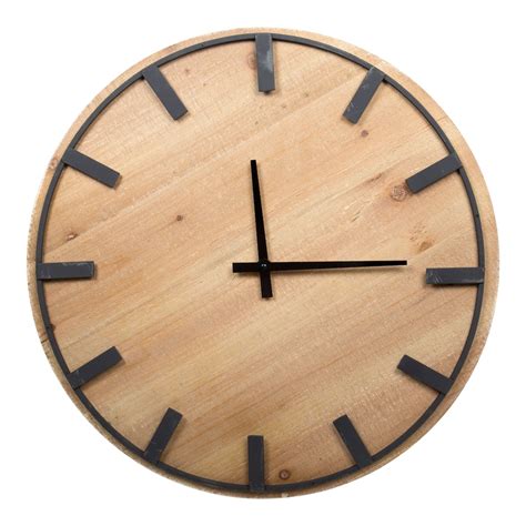 Kiera Grace Round Modern Anderson Decorative Wooden Wall Clock 235 X