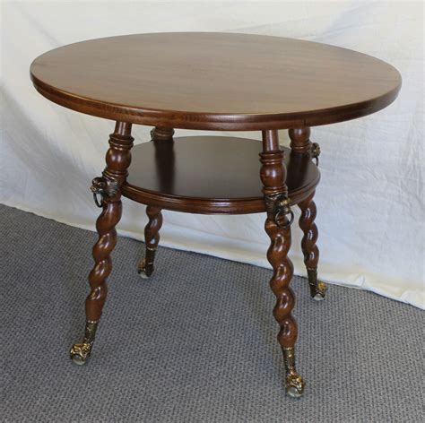 Oak wood and metal.kitchen chairside lamp tables. Bargain John's Antiques » Blog Archive Fancy Round Oak ...