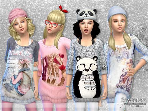 Winter Snowflakes Sweater Collection By Pinkzombiecupcakes At Tsr