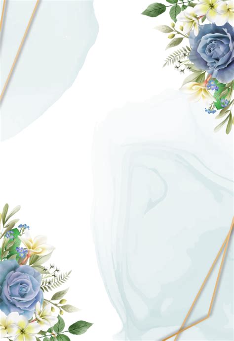 elegant royal blue roses wedding invitation card 18876623 png