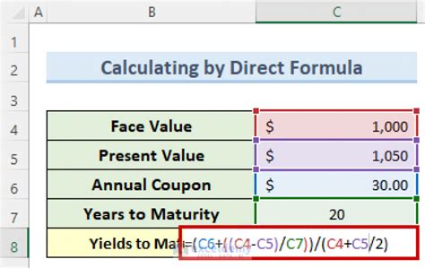 how to make a yield to maturity calculator in excel exceldemy