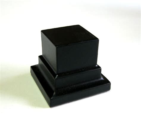 Wooden Base Stand Square 3x3 Black Woodenbases For Modeling Wood