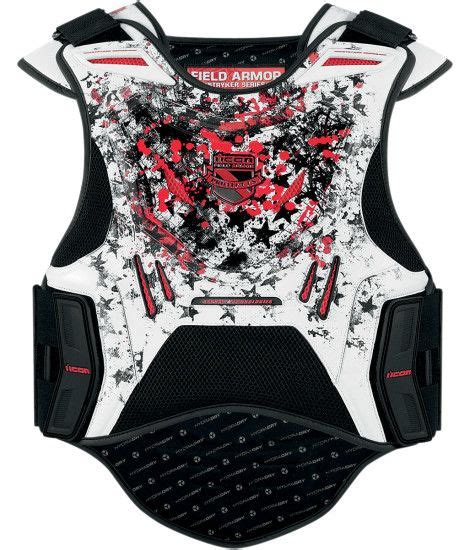 Icon Stryker Driver Vest Motorcycle Outfit Riding Gear Black And Red
