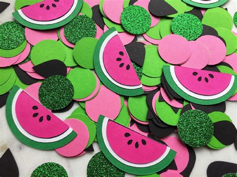 Watermelon Confetti One In A Melon Theme Party Tutti Etsy In 2023