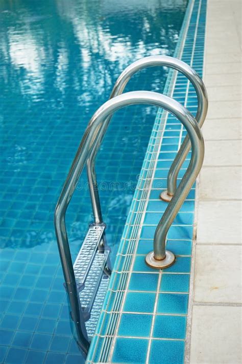 Swimming Pool Handrail Stairs Stock Image Image Of Stairs Tiles