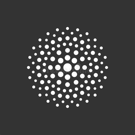 Abstract halftone pixels in circle form. Set Geometric Circle 3D Icon Vector Logo Template ...