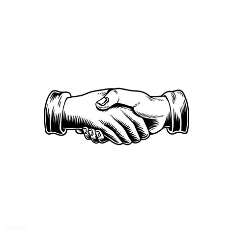 Illustration Of A Handshake Premium Image By Traditional