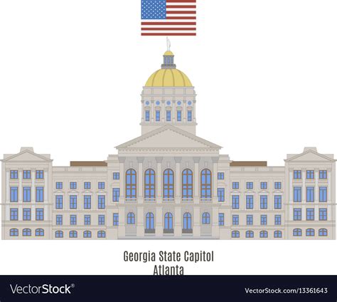 Georgia State Capitol Royalty Free Vector Image