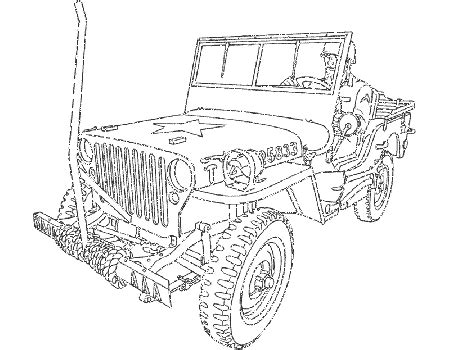Army Jeep Coloring Page 011 Coloring Home