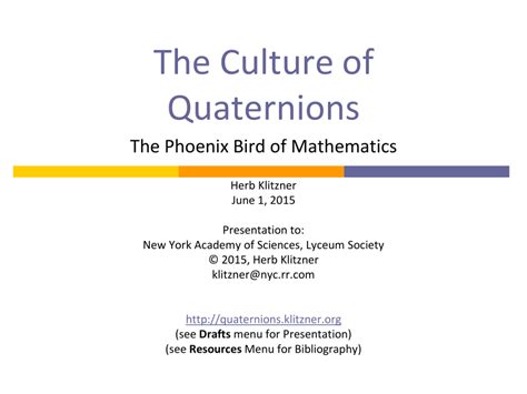 Pdf The Culture Of Quaternions The Phoenix Bird Of Mathematics