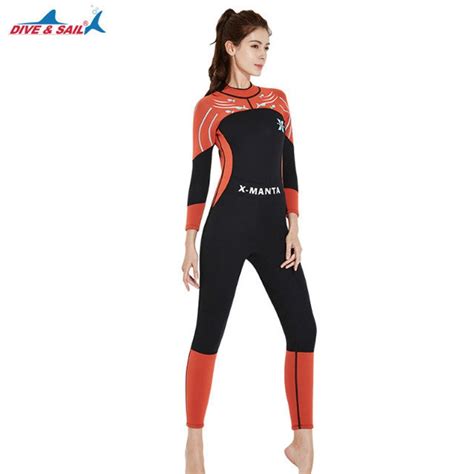3mm Full Wetsuits For Women Premium Neoprene 3mm Zipper Diving Suit Wet