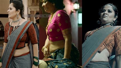 Anasuya Bharadwaj Telugu Movie 1 Pushpa Hot Saree Navel Hd Stills Tn