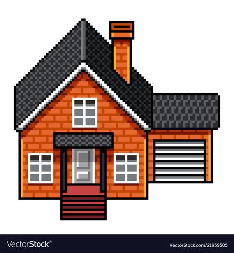 Brick House Pixel Art Over 200 Angles Available For Each 3d Object