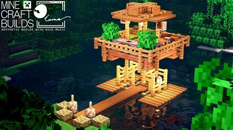 🔨 Minecraft 🌳 How To Build A Jungle Lake Base Small And Easy Survival House Tutorial 🏡 Youtube