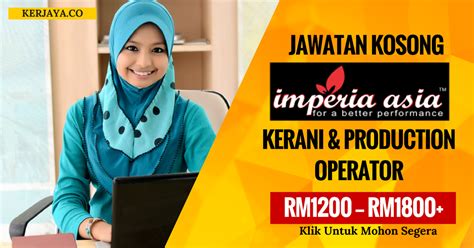 Pos aviation pos digicert pos logistic pos malaysia pos rider posmen ppa1m kerani thomson reuters tiktok time dotcom tldm tm tnb tnb engineering. Jawatan Kosong Terkini Kerani & Production Operator di ...