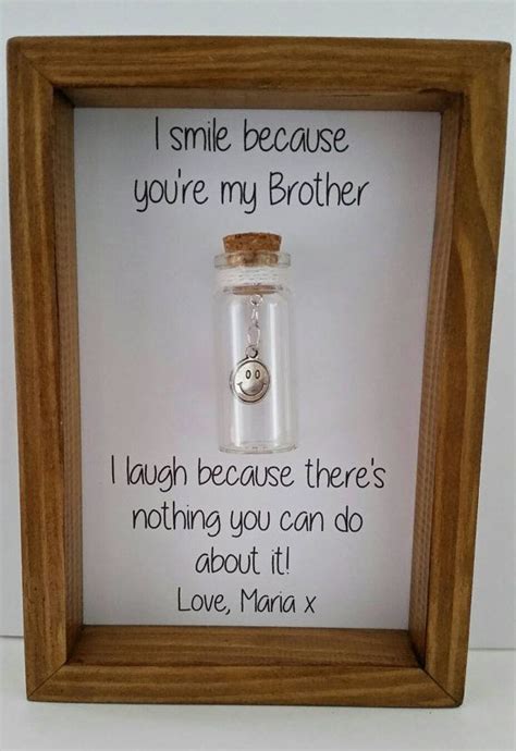 Birthday gifts for younger brother. Brother Gift - Personalised - Frame | Birthday gifts for ...