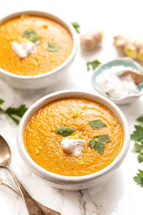 Ginger Turmeric Carrot Soup Anti Inflammatory Recipe Simply Quinoa