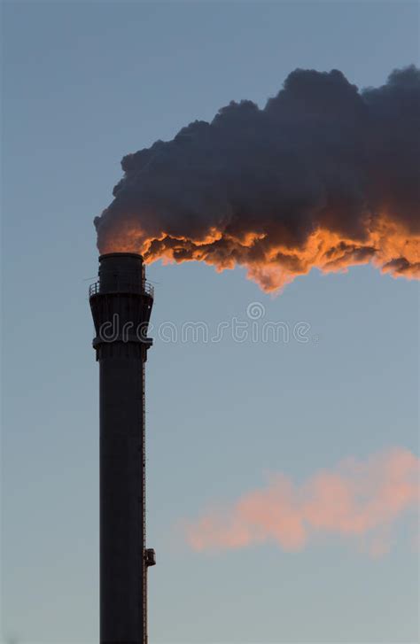 Industrial Landscape Chimney Smoking Stock Image Image Of Pollution