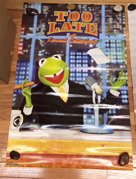 Kermit The Frog Muppets Poster New Old Stock Jim Henson Creation Letterfrog Ebay