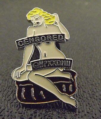 Collectible Enamel Pin Up Girl Lapel Pin Hat Pin Shirt Pin Censored EBay