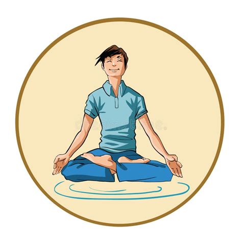 Young Man Meditating Stock Vector Illustration Of Emotions 44535046