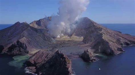 Drone Photos Show Aftermath Of White Island Volcano Eruption