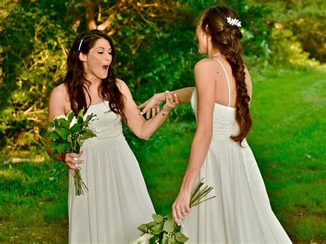 Lesbian Brides Find Out They Chose The Same Wedding Dress On Big Day Check Out Their Reaction
