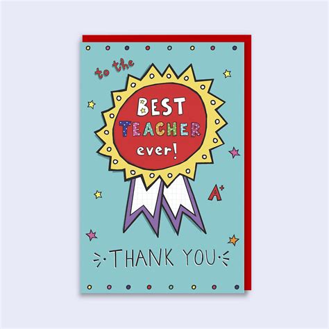 Best Teacher Ever Thank You Teacher Garlanna Greeting Cards