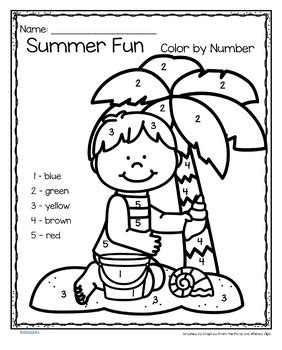 Color By Number Coloring Pages Summer : Happy easter bunny in basket