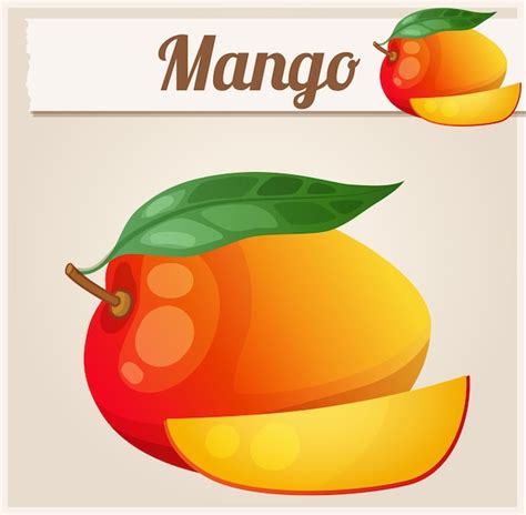 Premium Vector Mango Cartoon Vector Icon