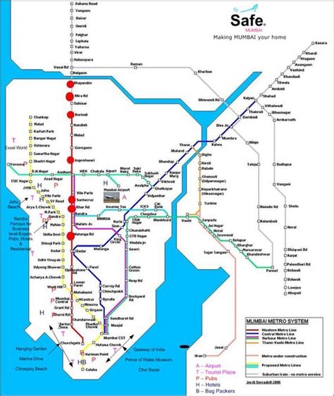 Mumbai Metro System Map Mumbai India Mappery