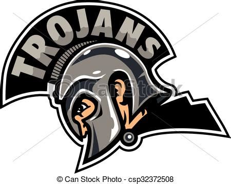Art print from my original drawing. Trojans team design with trojans written inside the crest ...