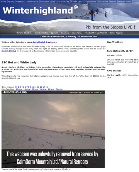 Natural Retreats Remove Winter Highland Webcam Parkswatchscotland