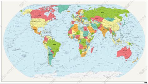 Round Map Of The World Map Vector