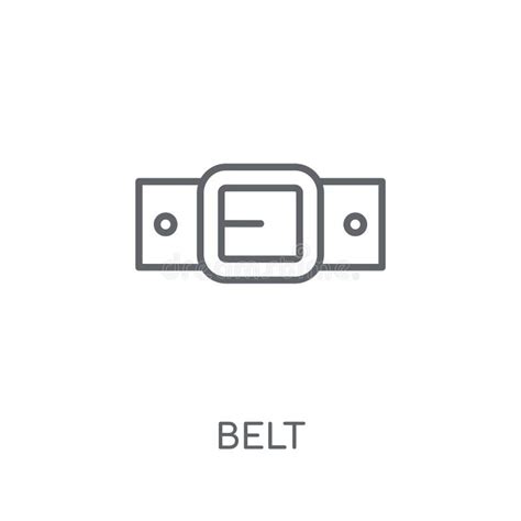 Belt Linear Icon Modern Outline Belt Logo Concept On White Back Stock