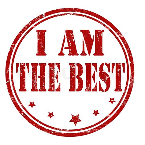 I Am The Best Stamp Stock Vector Colourbox