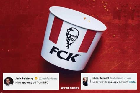 Kfc Apologises Over Chicken Shortage With Cheeky Ad And Twitter Loves