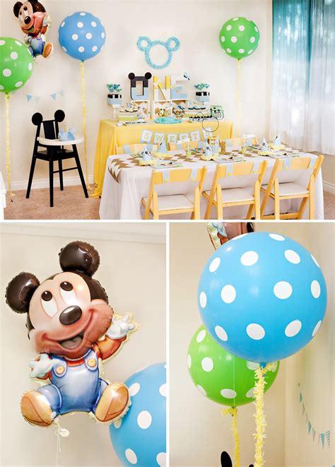 Mickey mouse first birthday mickey mouse parties mickey party baby 1st birthday printable box free printable invitations free printables festa mickey baby polka dot party. Creative Mickey Mouse 1st Birthday Party Ideas {+ Free ...