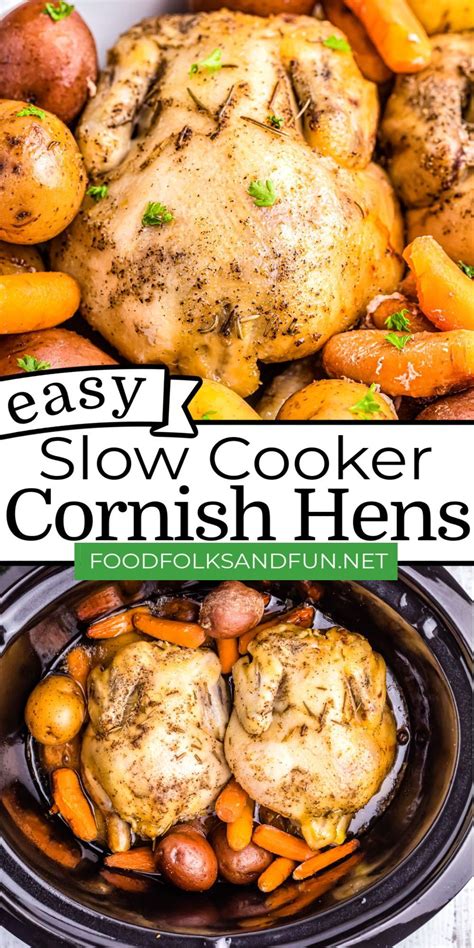 Cornish Hens In The Slow Cooker Recipe Slow Cooker Cornish Hen Crockpot Recipes Easy