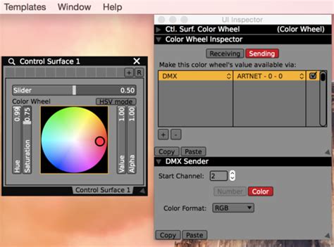 Sending Dmx From A Vdmx Color Picker — Vdmx Mac Vj Software