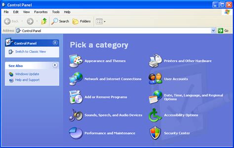 The Control Panel In Windows How To Switch To The Classic Windows Xp