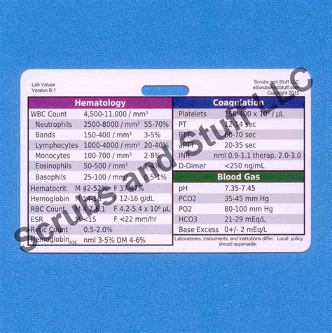 We did not find results for: Laboratory Values Badge Card Reference Horizontal for Nurse Medic EMT for ID Badge Clip Strap or ...