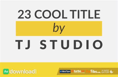 Download free after effects templates , download free premiere pro templates. 23 cool Title Animations Free Download After Effects ...