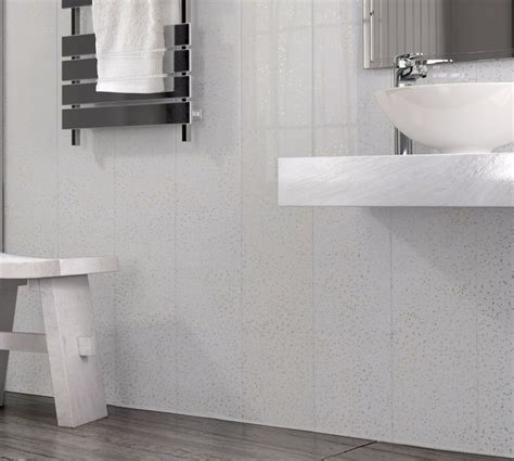10 Platinum White Sparkle 8mm Bathroom Pvc Cladding Plastic Shower Wall