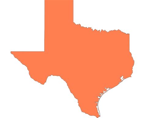 Texas State Outline Svg And Png Download