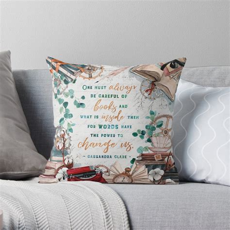 Be Careful Of Books Throw Pillow By Stellaarts Redbubble