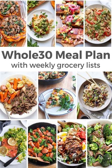 Whole 30 Meal Plan And Printable Shopping Lists Cook At Home Mom